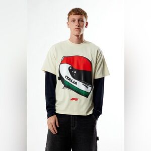 Formula 1 x Pacsun Monza Italy Helmet T-Shirt Size Large